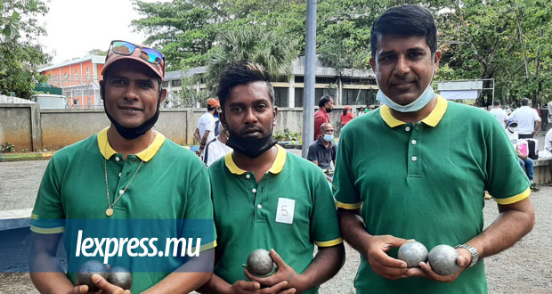 Pétanque-Championnats en triplettes: Salim Sookharry, Ranjiv Andhin et Oudesh Shibnauth l’emportent