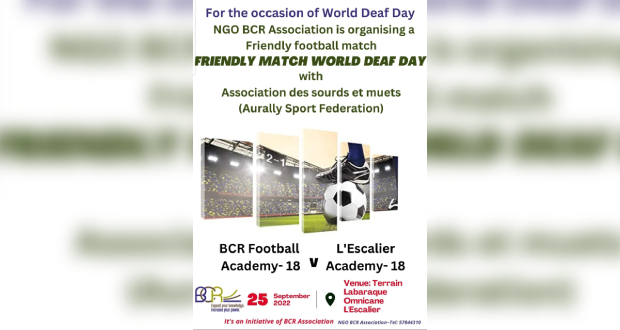 Journée mondiale des sourds: BCR Football Academy contre L’Escalier Academy