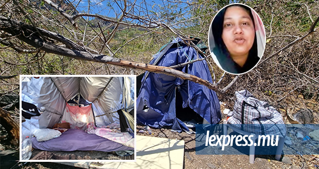 Vallée-Pitot: Nouseella et ses filles dorment sous une tente