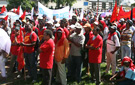 Manifestation des syndicats du secteur privé dans les rues de Port-Louis