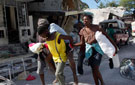 Chaos après le séisme à Haïti.