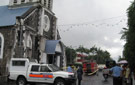 La foudre s’est abattue sur l’église Notre Dame du Rosaire, à Quatre-Bornes, le samedi 26 février.