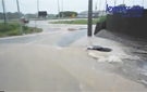 Sorèze : La Ring Road inondée faute de drains adéquats.