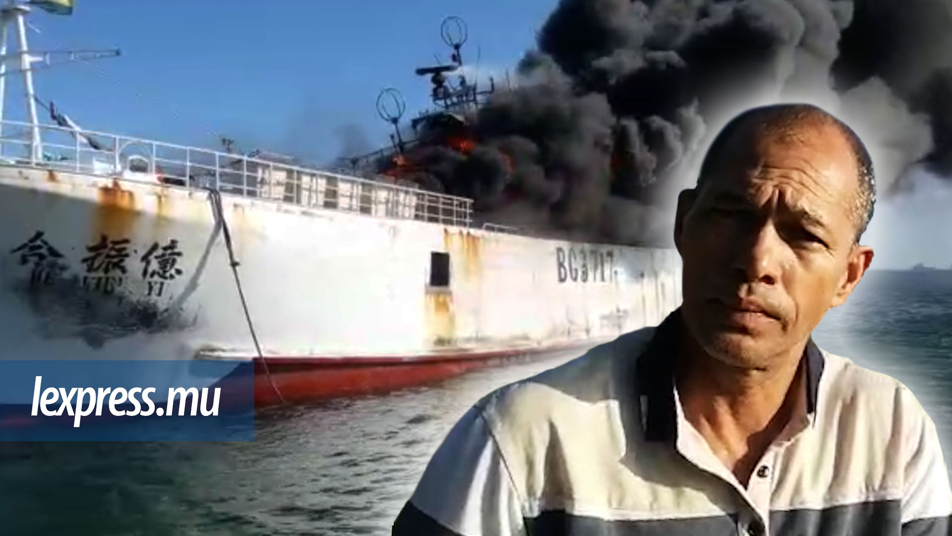 Incendie sur un bateau: Judex Rampaul brave les flammes pour «sauver l’environnement marin.»