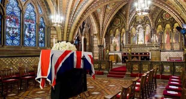 Royaume-Uni: la dépouille de Thatcher à Westminster